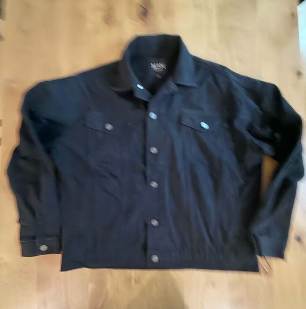 BoohooMAN Black Denim Trucker Jacket Size S